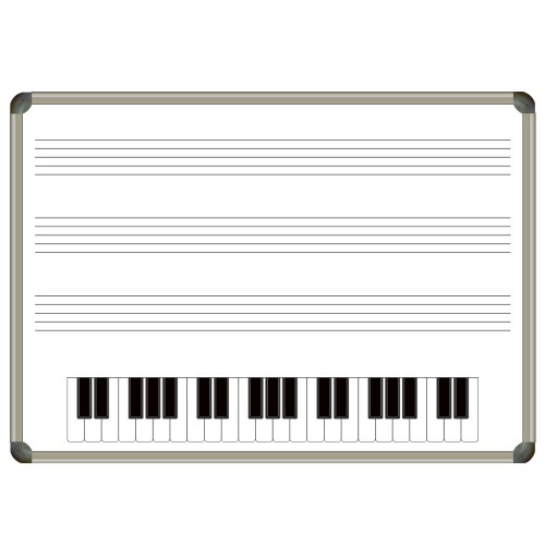 피아노칠판 오선지건반 화이트보드 1200x850 음악학원 맞춤제작